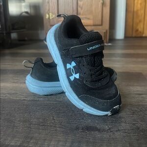 Under Armour Kids' Black Sneakers with Blue Logo